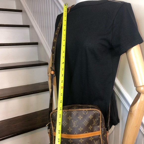 LOUIS VUITTON DANUBE MM Monogram Tote Crossbody Shoulder Strap Authentic SL873 - Picture 13 of 17